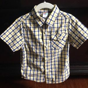 Yellow and Blue Button Down Shirt